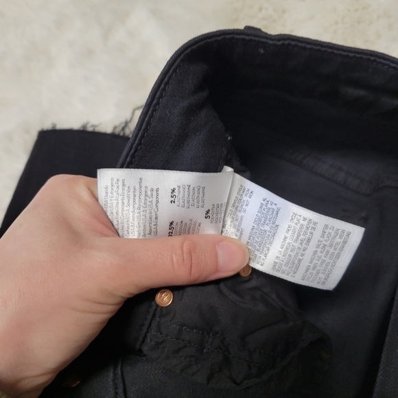 Mother high waisted looker ankle fray skinny jeans guilty flash gold metallic 26 - Picture 9 of 12